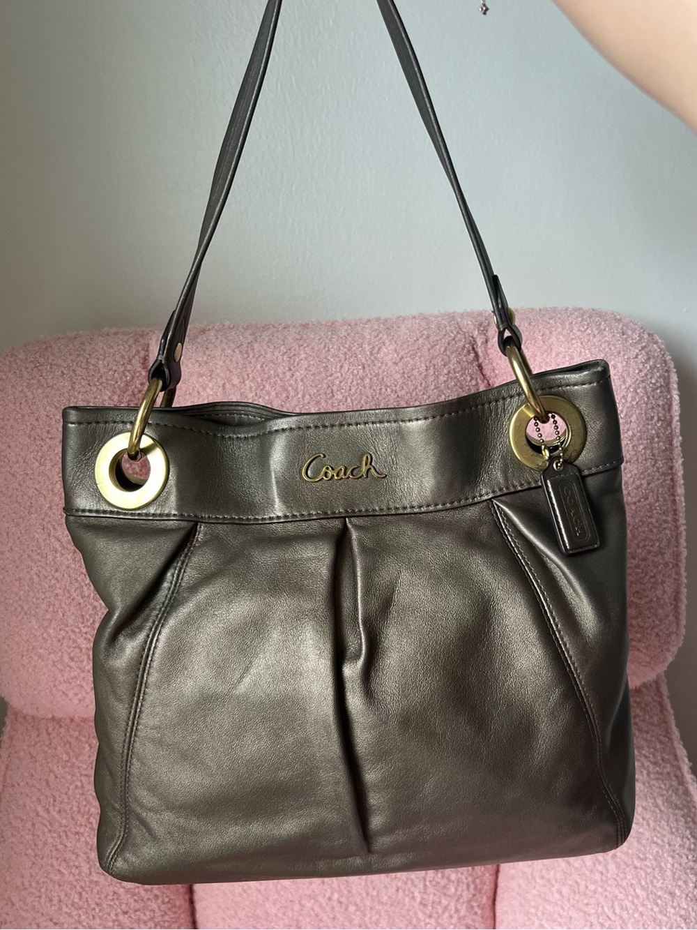 Coach Ashley Leather Hippie Shoulder Bag